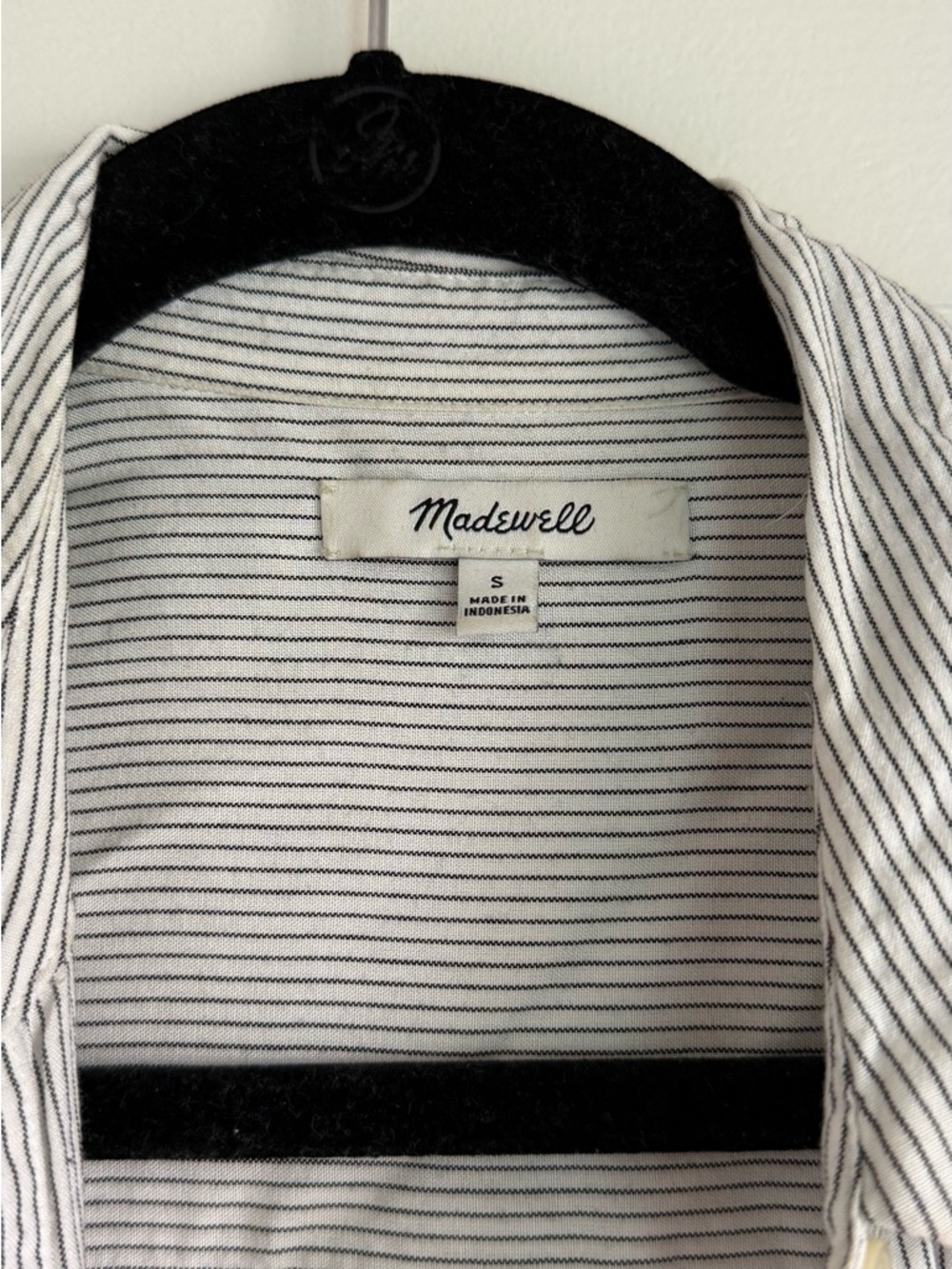 Madewell Light Blue and White Striped Button-Up Blouse - Picture 2 of 4